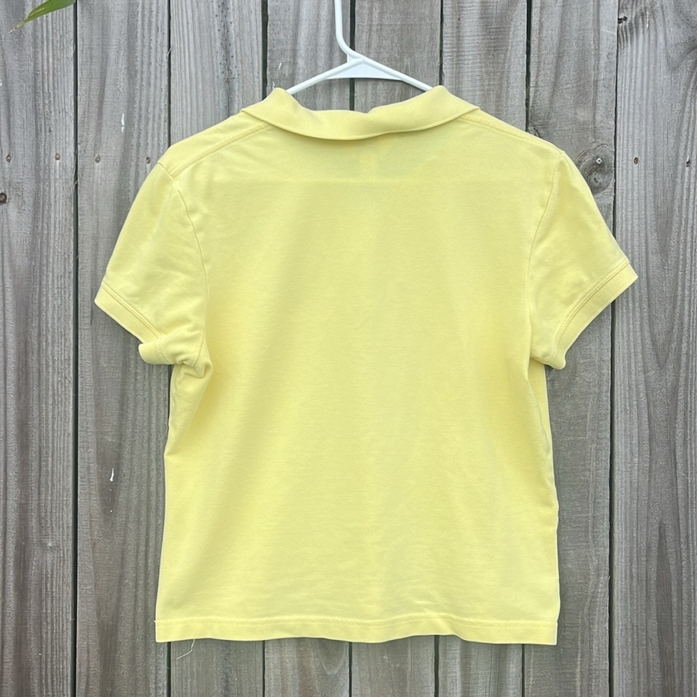 Vintage Lilly Pulitzer shrunken textured polo shirt Pima cotton blend imperfect - Picture 2 of 12